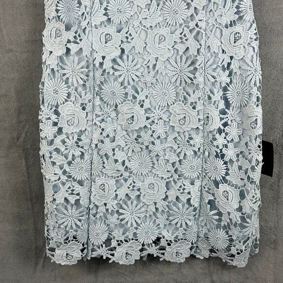 Lulus Dress Womens Large Light Blue Lace Romance Language Open Back Whimsy Party - Picture 4 of 13